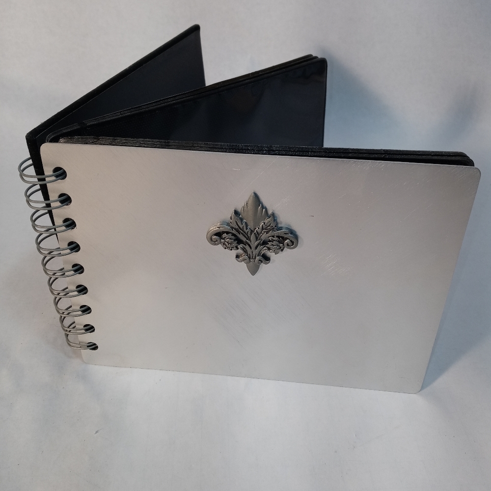 Brushed plate steel photo memory book-40 pics